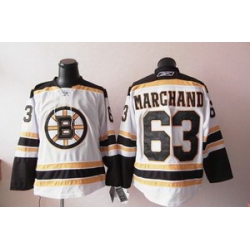 Boston Bruins 63 marchand white jersey