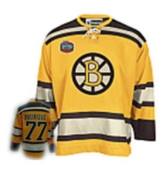 Boston Bruins 77 BOURQUE 2010 Winter Classic Premier Jersey yellow
