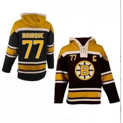 Boston Bruins 77# Ray Bourque Black Color Hooded Sweatshirt