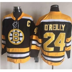 Bruins #24 Terry O 27Reilly BlackYellow CCM Throwback New Stitched NHL Jersey