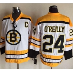 Bruins #24 Terry O 27Reilly White CCM Throwback Stitched NHL Jersey