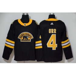 Bruins 4 Bobby Orr Black 3rd Adidas Jersey