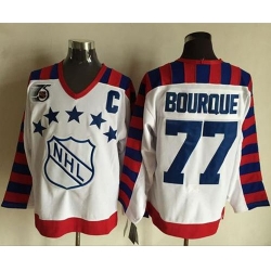 Bruins #77 Ray Bourque White All Star CCM Throwback 75TH Stitched NHL Jersey