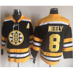Bruins #8 Cam Neely BlackYellow CCM Throwback New Stitched NHL Jersey