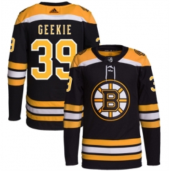 Men Boston Bruins 39 Morgan Geekie Black Stitched Jersey