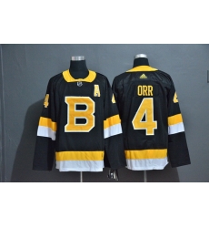 Men Boston Bruins 4 Bobby Orr Black Adidas Jersey