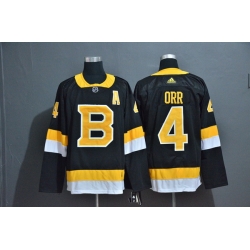 Men Boston Bruins 4 Bobby Orr Black Adidas Jersey