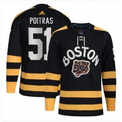 Men Boston Bruins 51 Matthew Poitras Black Winter Classic Primegreen Stitched Jersey