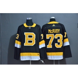 Men Boston Bruins 73 Charlie McAvoy Black Adidas Jersey