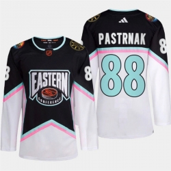 Men Boston Bruins 88 David Pastrnak Black White 2023 All Star Stitched Jersey
