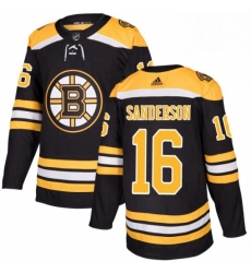 Mens Adidas Boston Bruins 16 Derek Sanderson Authentic Black Home NHL Jersey 
