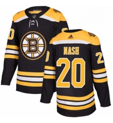 Mens Adidas Boston Bruins 20 Riley Nash Authentic Black Home NHL Jersey 