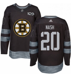 Mens Adidas Boston Bruins 20 Riley Nash Premier Black 1917 2017 100th Anniversary NHL Jersey 