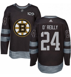 Mens Adidas Boston Bruins 24 Terry OReilly Authentic Black 1917 2017 100th Anniversary NHL Jersey 