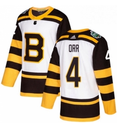 Mens Adidas Boston Bruins 4 Bobby Orr Authentic White 2019 Winter Classic NHL Jersey 