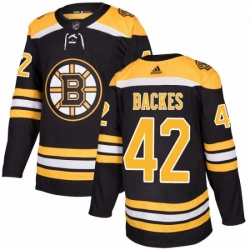 Mens Adidas Boston Bruins 42 David Backes Premier Black Home NHL Jersey 