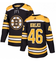 Mens Adidas Boston Bruins 46 David Krejci Premier Black Home NHL Jersey 