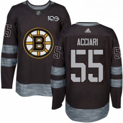 Mens Adidas Boston Bruins 55 Noel Acciari Premier Black 1917 2017 100th Anniversary NHL Jersey 