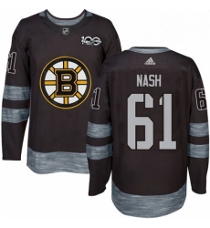 Mens Adidas Boston Bruins 61 Rick Nash Authentic Black 1917 2017 100th Anniversary NHL Jersey 