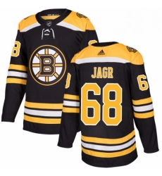 Mens Adidas Boston Bruins 68 Jaromir Jagr Authentic Black Home NHL Jersey 