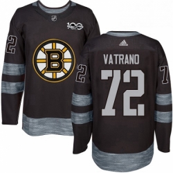 Mens Adidas Boston Bruins 72 Frank Vatrano Authentic Black 1917 2017 100th Anniversary NHL Jersey 