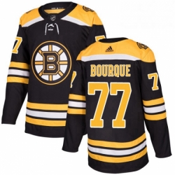Mens Adidas Boston Bruins 77 Ray Bourque Authentic Black Home NHL Jersey 