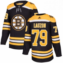 Mens Adidas Boston Bruins 79 Jeremy Lauzon Premier Black Home NHL Jersey 