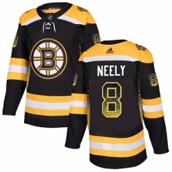 Mens Adidas Boston Bruins 8 Cam Neely Authentic Black Drift Fashion NHL Jersey 