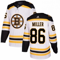 Mens Adidas Boston Bruins 86 Kevan Miller Authentic White Away NHL Jersey 
