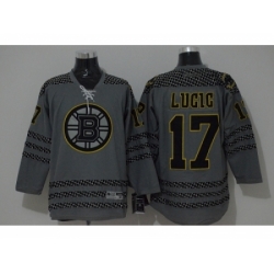 NHL Boston Bruins #17 Milan Lucic Charcoal Cross Check Fashion jerseys