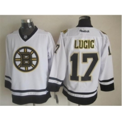 NHL Boston Bruins #17 Milan Lucic White Fashion Stitched Jerseys