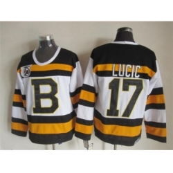 NHL Boston Bruins #17 Milan Lucic white jerseys[m&n 75th]
