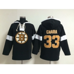 NHL Boston Bruins #33 Zdeno Chara black jerseys[pullover hooded sweatshirt]