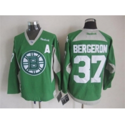 NHL Boston Bruins 37 Patrice Bergeron green jerseys