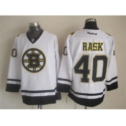 NHL Boston Bruins #40 Tuukka Rask White Fashion Stitched Jerseys