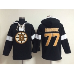 NHL Boston Bruins #77 Ray Bourque black jerseys[pullover hooded sweatshirt]
