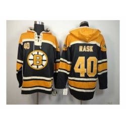 NHL Jerseys Boston Bruins #40 Rask black-yellow[pullover hooded sweatshirt]