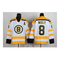 nhl jerseys Boston Bruins #8 neely white-yellow [patch A]