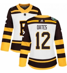 Womens Adidas Boston Bruins 12 Adam Oates Authentic White 2019 Winter Classic NHL Jersey 
