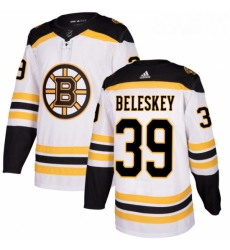 Womens Adidas Boston Bruins 39 Matt Beleskey Authentic White Away NHL Jersey 
