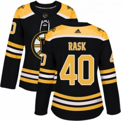 Womens Adidas Boston Bruins 40 Tuukka Rask Authentic Black Home NHL Jersey 