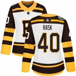 Womens Adidas Boston Bruins 40 Tuukka Rask Authentic White 2019 Winter Classic NHL Jersey 