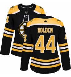 Womens Adidas Boston Bruins 44 Nick Holden Authentic Black Home NHL Jersey 