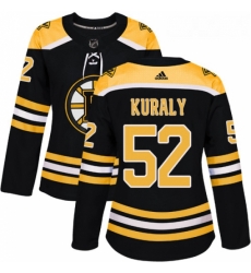 Womens Adidas Boston Bruins 52 Sean Kuraly Premier Black Home NHL Jersey 
