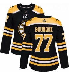 Womens Adidas Boston Bruins 77 Ray Bourque Premier Black Home NHL Jersey 