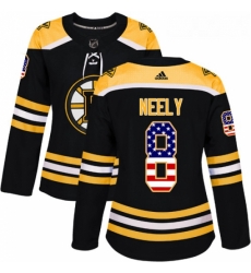 Womens Adidas Boston Bruins 8 Cam Neely Authentic Black USA Flag Fashion NHL Jersey 