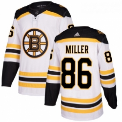 Womens Adidas Boston Bruins 86 Kevan Miller Authentic White Away NHL Jersey 