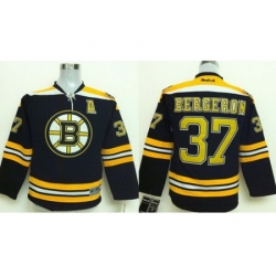 Kids Boston Bruins 37 Patrice Bergeron Black NHL Hockey Jerseys