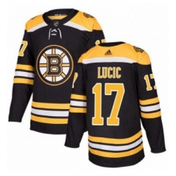 Youth Adidas Boston Bruins 17 Milan Lucic Authentic Black Home NHL Jersey 