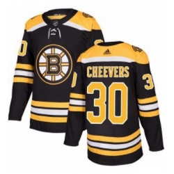 Youth Adidas Boston Bruins 30 Gerry Cheevers Premier Black Home NHL Jersey 